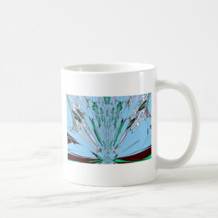 Mooie mooie Aqua Blue Amazing Floral Motive Art Koffiemok