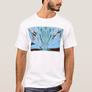 Mooie mooie Aqua Blue Amazing Floral Motive Art T-shirt