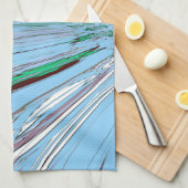 Mooie mooie Aqua Blue Amazing Floral Motive Art Theedoek (Quarter Fold)