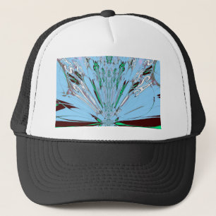 Mooie mooie Aqua Blue Amazing Floral Motive Art Trucker Pet