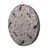 Mooie mooie asgrijze caleidoscoop naadloos dartbord (Voorkant Rechts)