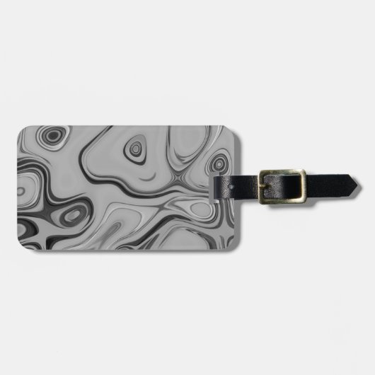 Mooie mooie Ash Grey textuur Kleur Art Print Bagagelabel (Voorkant horizontaal)