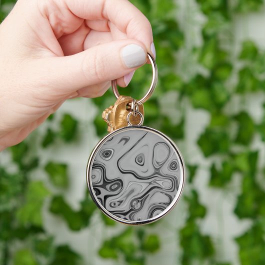 Mooie mooie Ash Grey textuur Kleur Art Print Sleutelhanger (Hand)