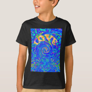 Mooie Mooie Blauwe Liefde Print Flash vectorkunst T-shirt