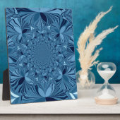 Mooie mooie iriserende blauwe caleidoscoop kunst fotoplaat (Zijkant)