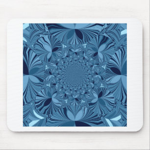Mooie mooie iriserende blauwe caleidoscoop kunst muismat