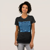 Mooie mooie iriserende blauwe caleidoscoop kunst t-shirt (Voorkant volledig)