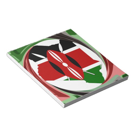 Mooie mooie Keniaanse wervelwind kaart ontwerp Notitieblok (Schuin)