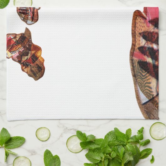 Mooie, mooie kleuren theedoek (Gevouwen)