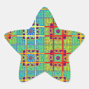Mooie Mooie Mayan etnische Print vector ontwerp Ster Sticker