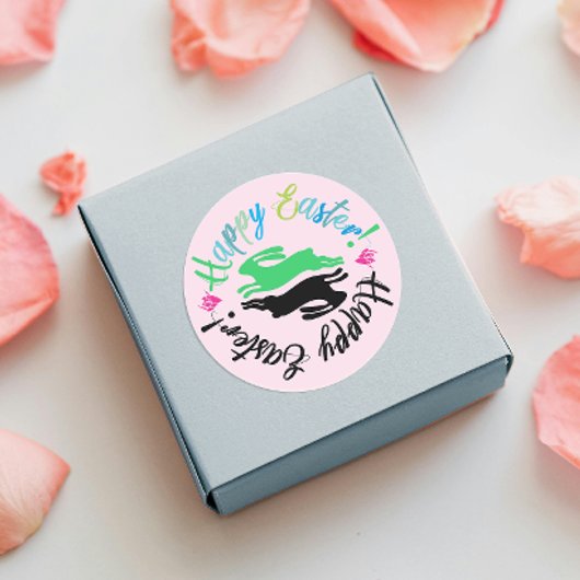 Mooie, mooie paasbundelillustratie ronde sticker