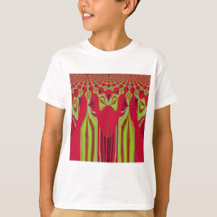Mooie mooie rode en gele Afrikaanse stammenkunst T-shirt