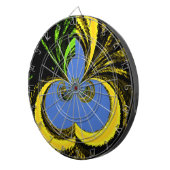 Mooie mooie Zuid-Afrikaanse geel en blauwe kunst Dartbord (Voorkant Rechts)