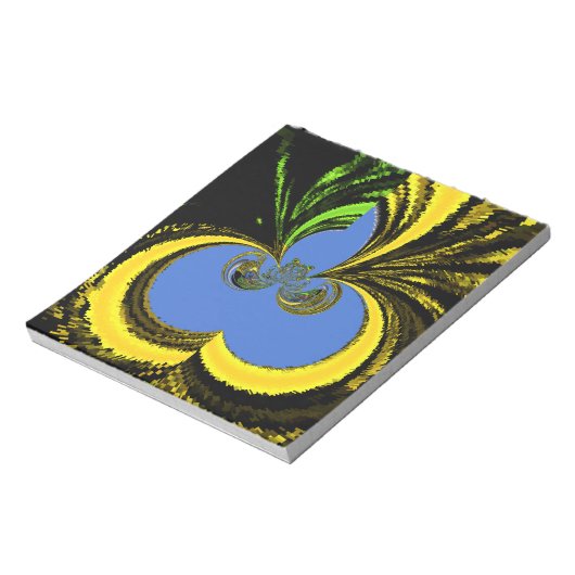 Mooie mooie Zuid-Afrikaanse geel en blauwe kunst Notitieblok (Gedraaid)