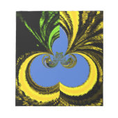 Mooie mooie Zuid-Afrikaanse geel en blauwe kunst Notitieblok (Voorkant)