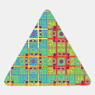 Mooie mooie Zuid-Afrikaanse Tribal Print vector Driehoek Sticker