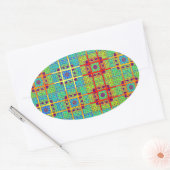 Mooie mooie Zuid-Afrikaanse Tribal Print vector Ovale Sticker (Envelop)