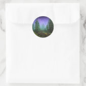 Mooie Moonlight Wilderness Scene Ronde Sticker (Tas)