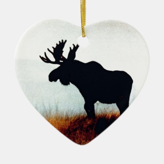 Mooie Moose Keramisch Ornament (Voorkant)