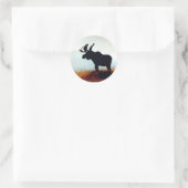 Mooie Moose Ronde Sticker (Tas)