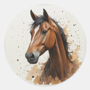 Mooie Morgan Paard Dieren Kunst Ronde Sticker