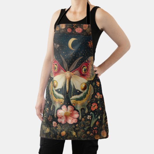 Mooie Moth Crescent Moon All-Over Print Schort (Insitu)