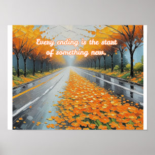 Mooie motivatie, natuurlijke canvas, poster