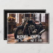 Mooie Motorfiets Viering van het Leven Kaart (Voorkant / Achterkant)
