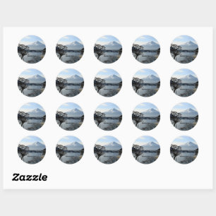 Mooie Mount Fuji Ronde Sticker