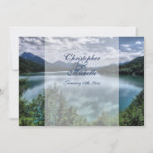 Mooie Mountain Lake bruiloft uitnodiging (Voorkant)