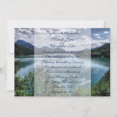 Mooie Mountain Lake bruiloft uitnodiging (Achterkant)