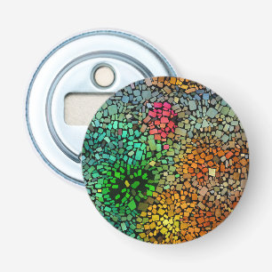 Mooie mozaïek button flesopener