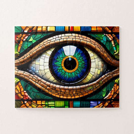 Mooie Mozaïek Oogpuzzel Legpuzzel (Horizontaal)