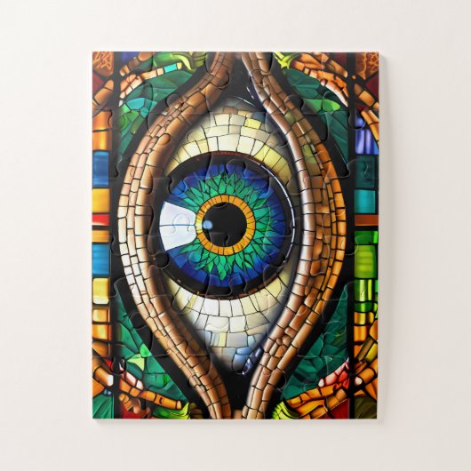 Mooie Mozaïek Oogpuzzel Legpuzzel (Verticaal)
