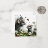 Mooie muis Kaart Notitiekaartje (Voorkant / Achterkant in situ)