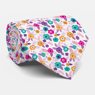 Mooie multi kleur elegante bloem patroon stropdas