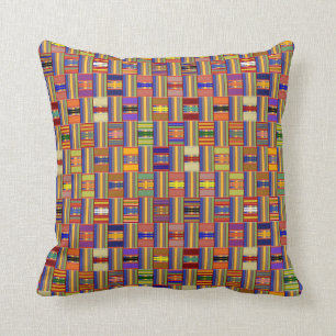 Mooie multi-kleur gebrandschilderde glazen Kente Kussen