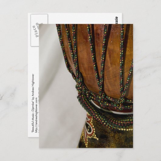 Mooie muziek—Djembe Briefkaart (Voorkant / Achterkant)