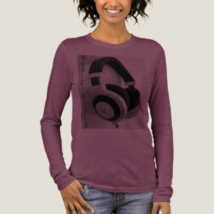 Mooie muziek en koptelefoon Vrouwen Tri-Blend Shirt