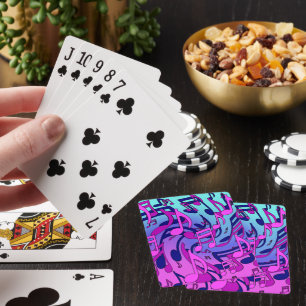 Mooie muziek Levendige Kleurrijke Opbeurende Ontwe Pokerkaarten