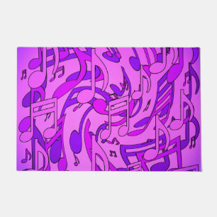 Mooie muziek Ultra Violet Muzikaal ontwerp Deurmat