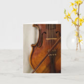 Mooie muziek—Viool Kaart (Gele Bloem)