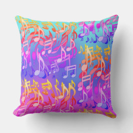 Mooie muziek voor vrolijke kleuren kussen
