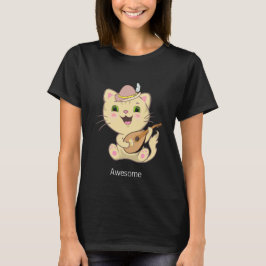 Mooie muzikale kaneel-karamel tabby kat T-shirt