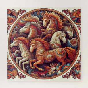 Mooie mystieke paarden 23 legpuzzel