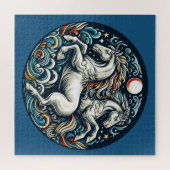 "Mooie mystieke paarden "28 " Legpuzzel (Horizontaal)