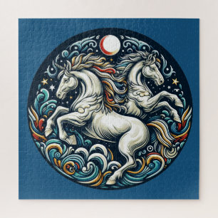 "Mooie mystieke paarden "28 " Legpuzzel