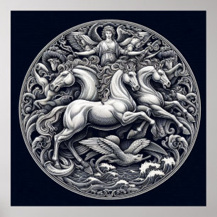 "Mooie mystieke paarden" 35 Poster
