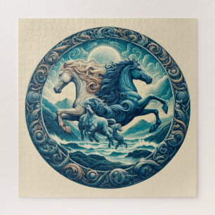 "Mooie mystieke paarden" 44 Legpuzzel