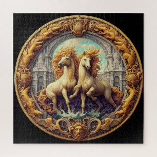 "Mooie mystieke paarden" 48 Legpuzzel